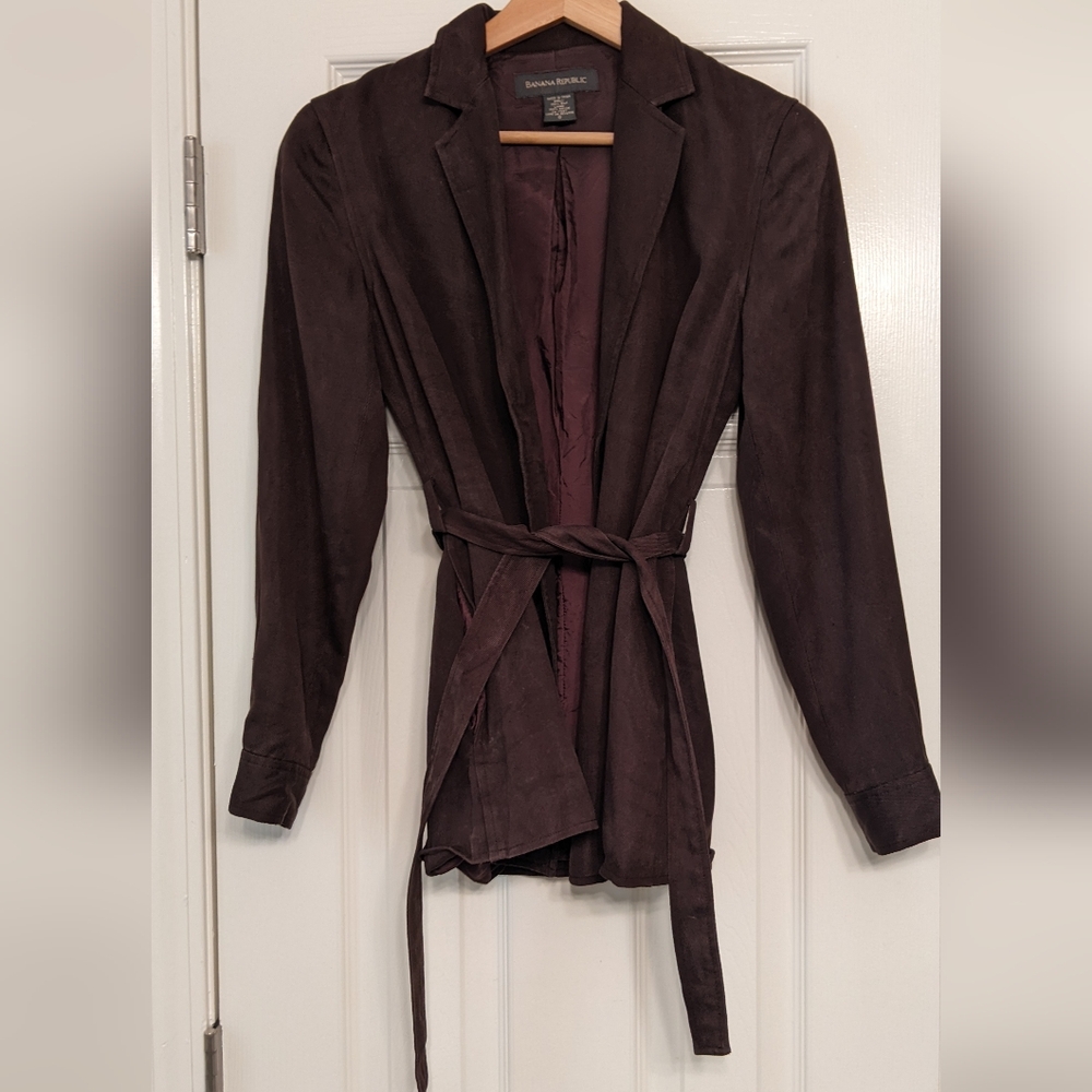 100% silk Banana Republic wrap blazer top